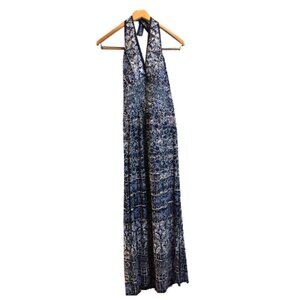 Angie pattern halter maxi dress